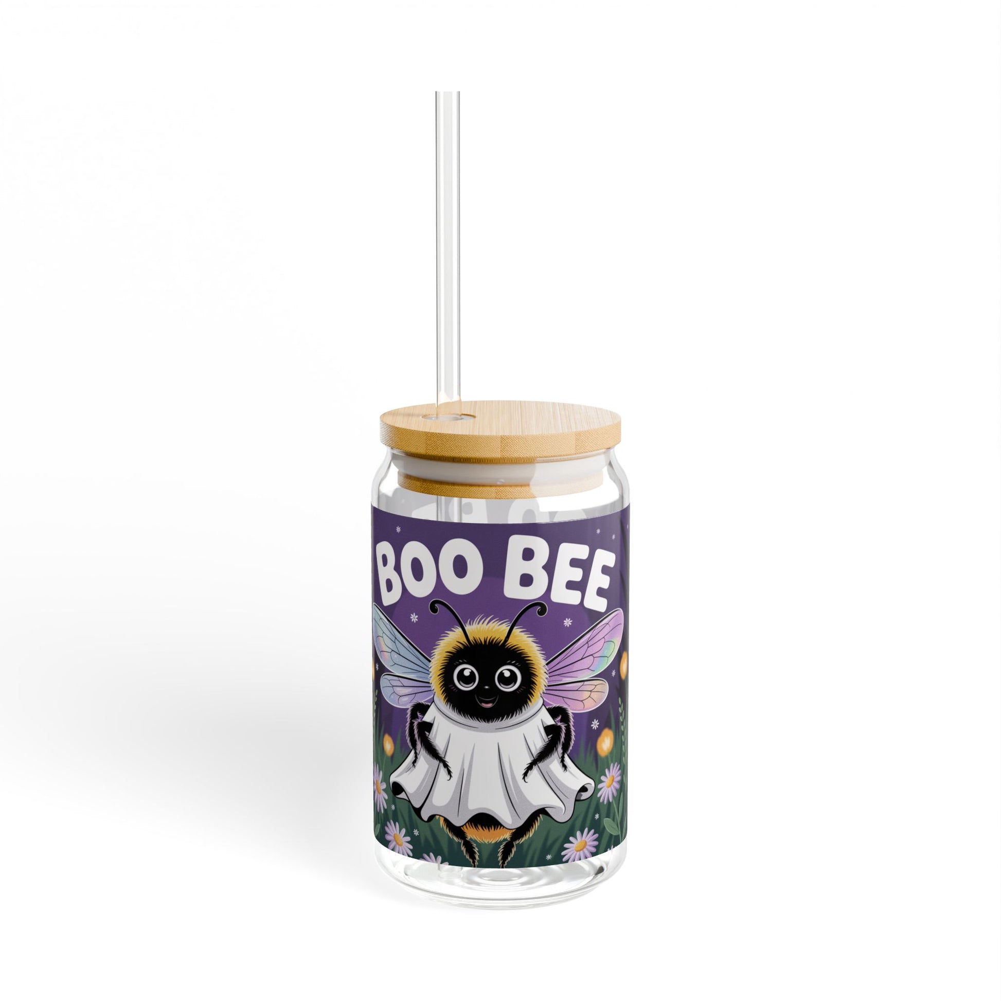Boo Bee Sipper Glass, 16oz