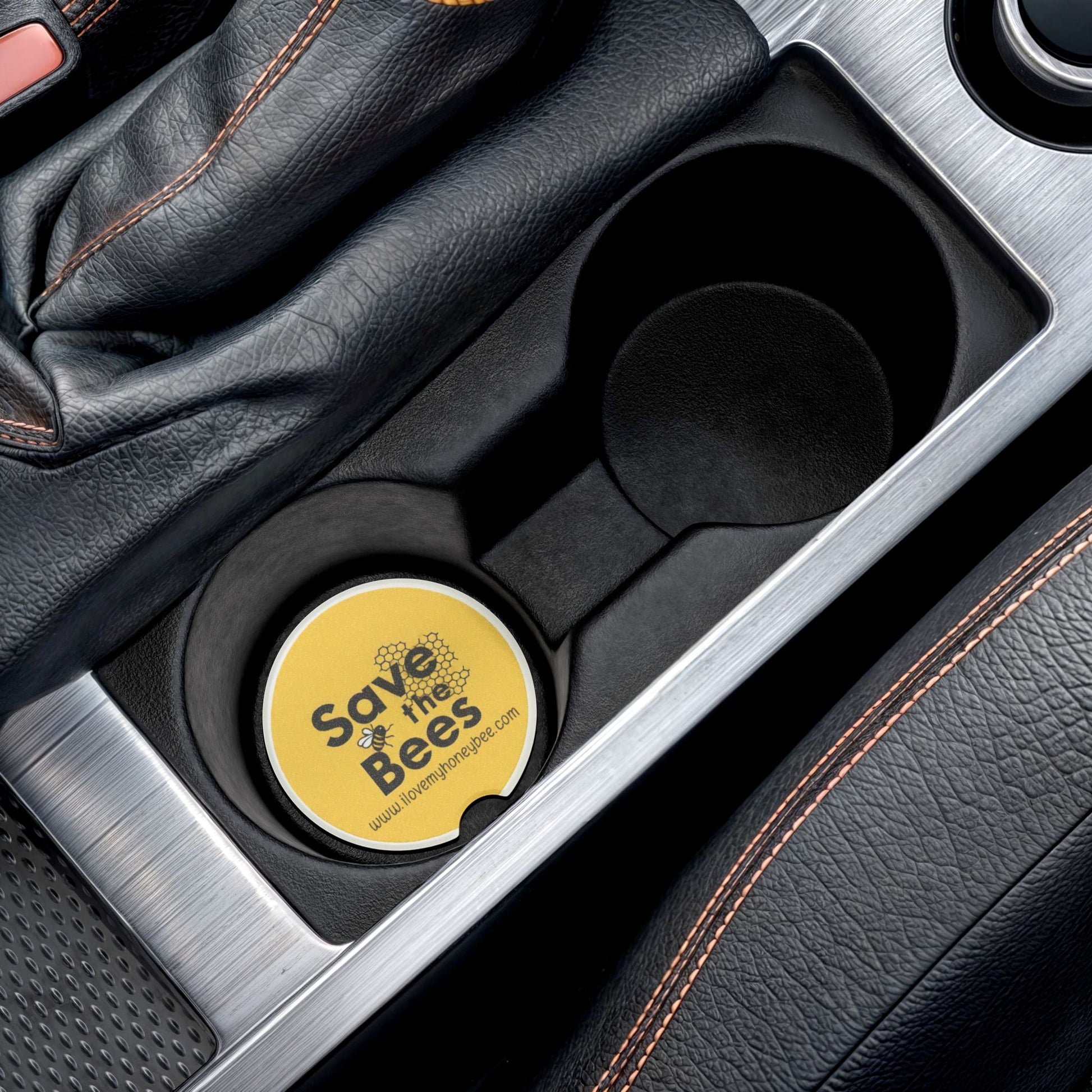 Save the Bees! Soapstone Car Coaster | Eco-Friendly