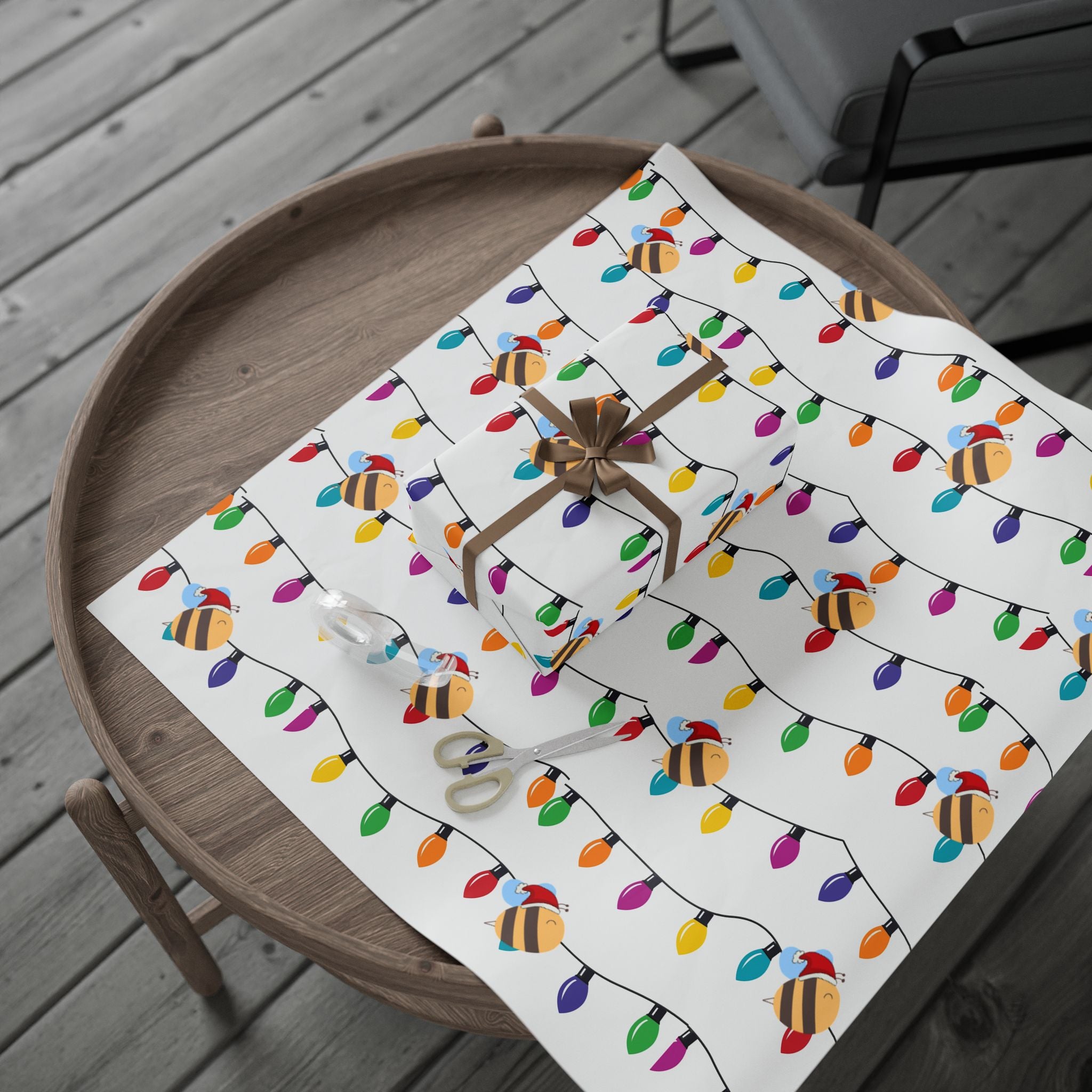 Santa Bees Wrapping Paper, Gift Wrap