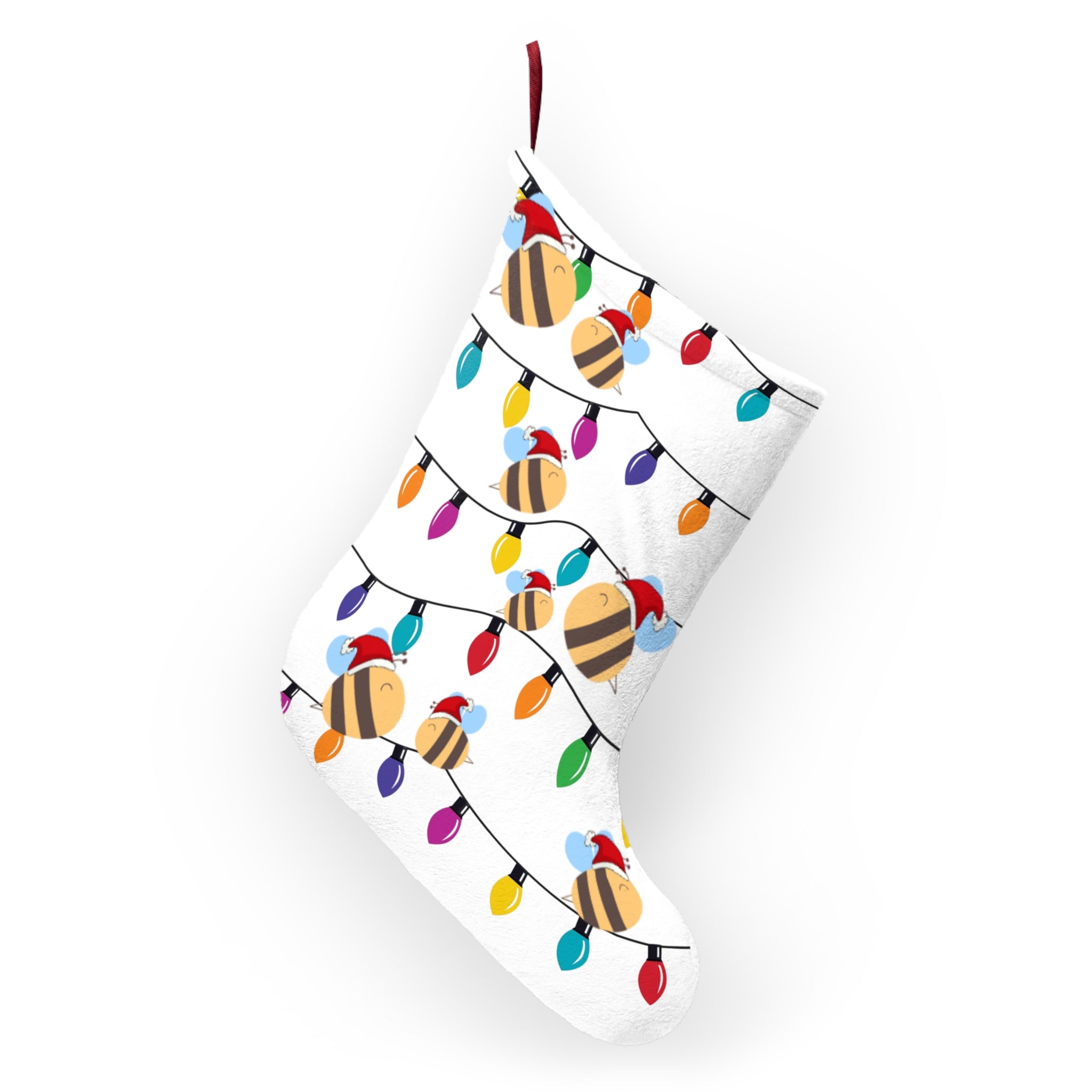 Festive Bee Christmas Stocking