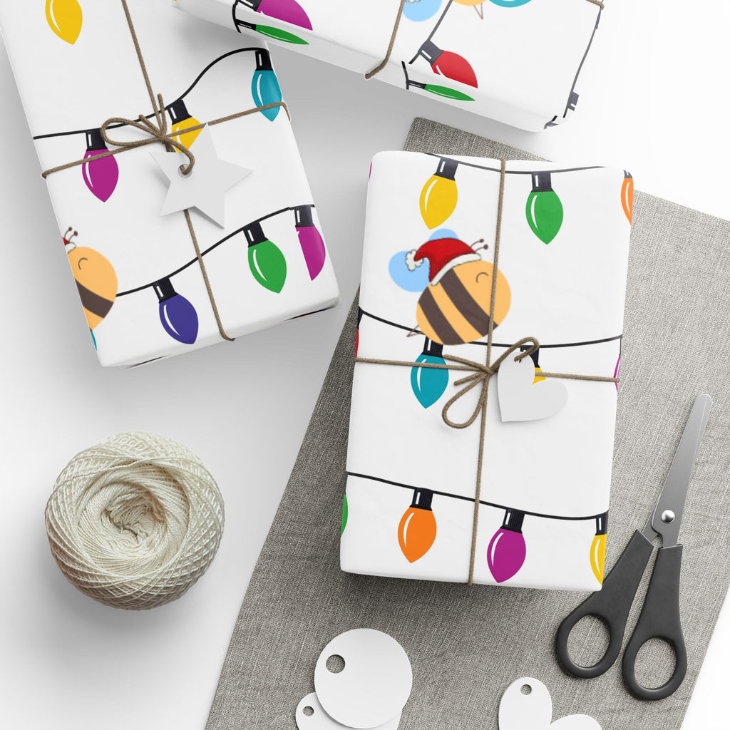 Santa Bees Wrapping Paper, Gift Wrap