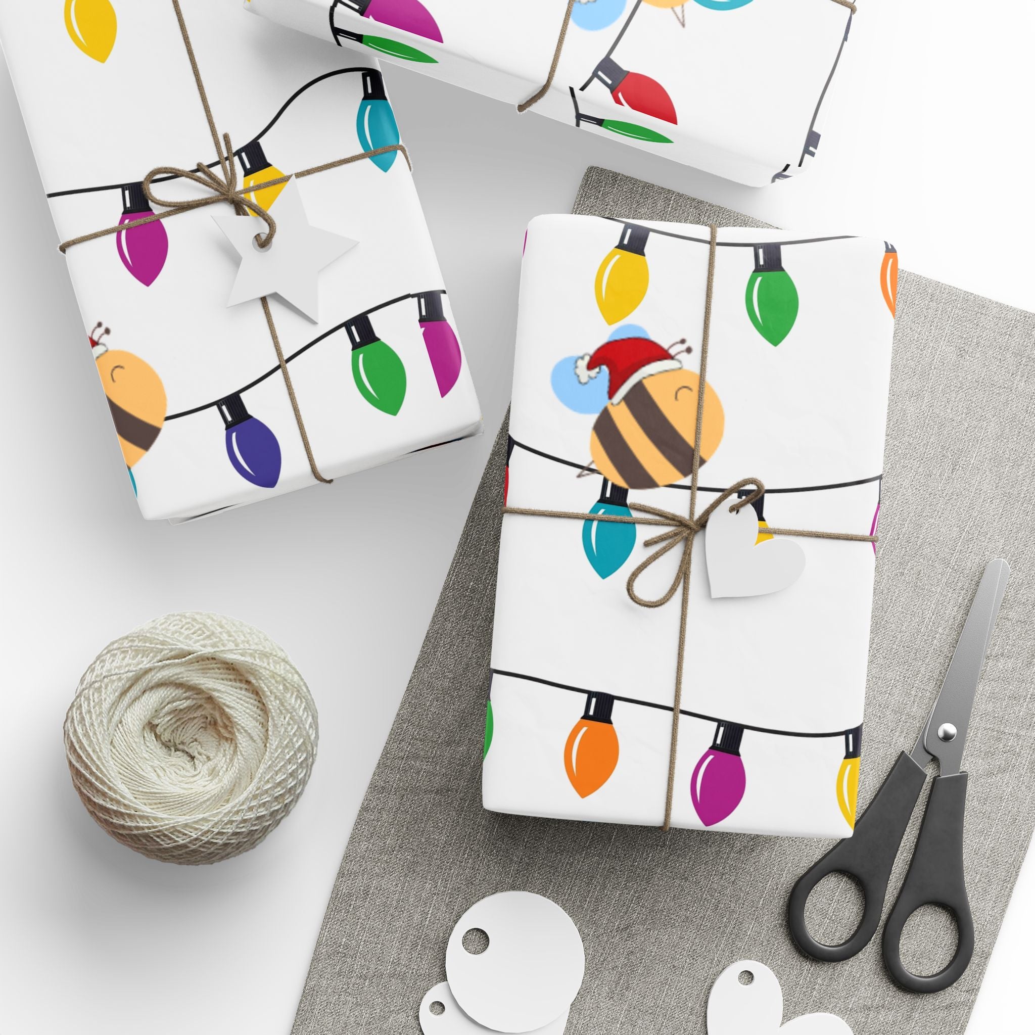 Santa Bees Wrapping Paper, Gift Wrap