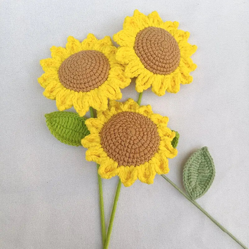 Handmade Crochet Sunflower For Home