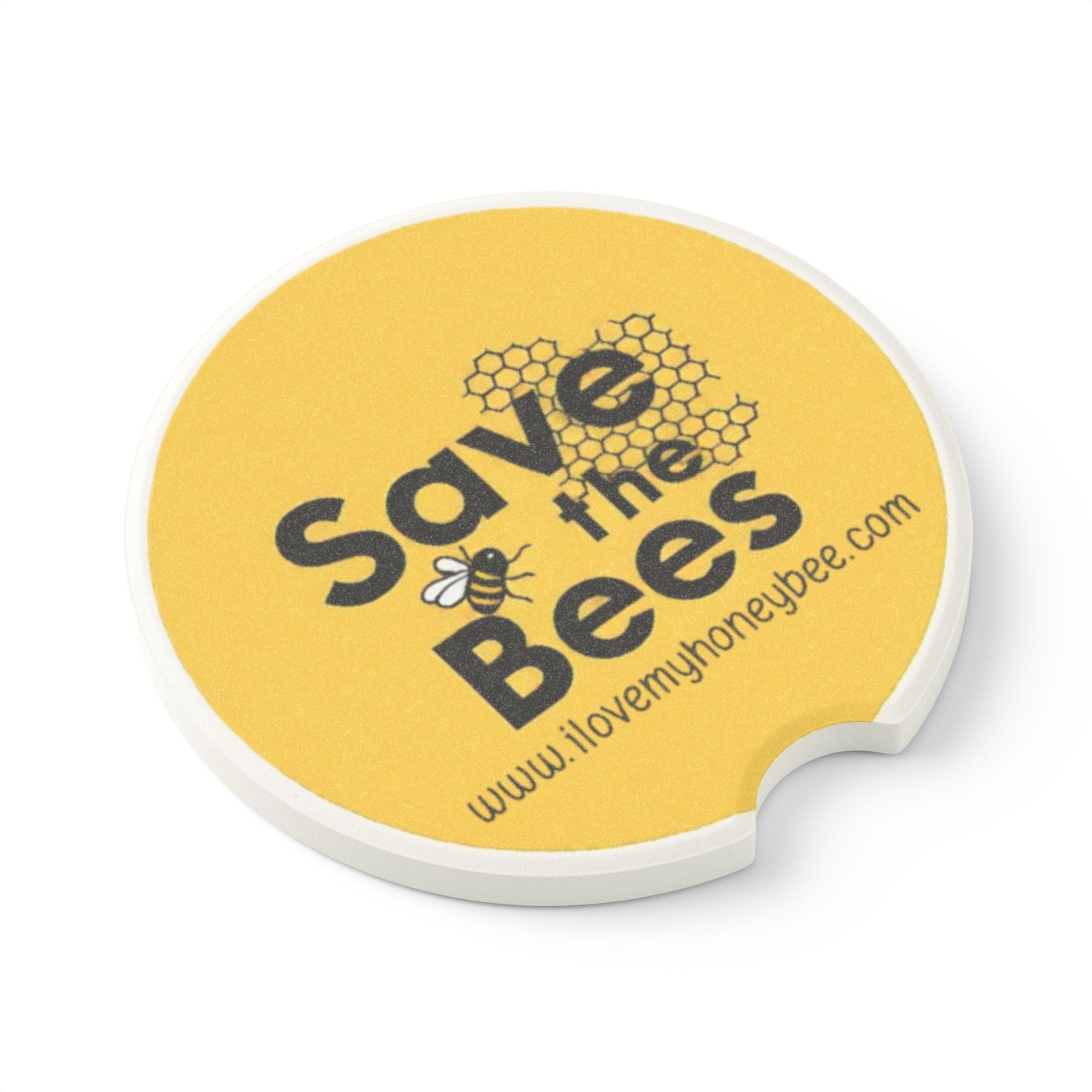 Save the Bees! Soapstone Car Coaster | Eco-Friendly