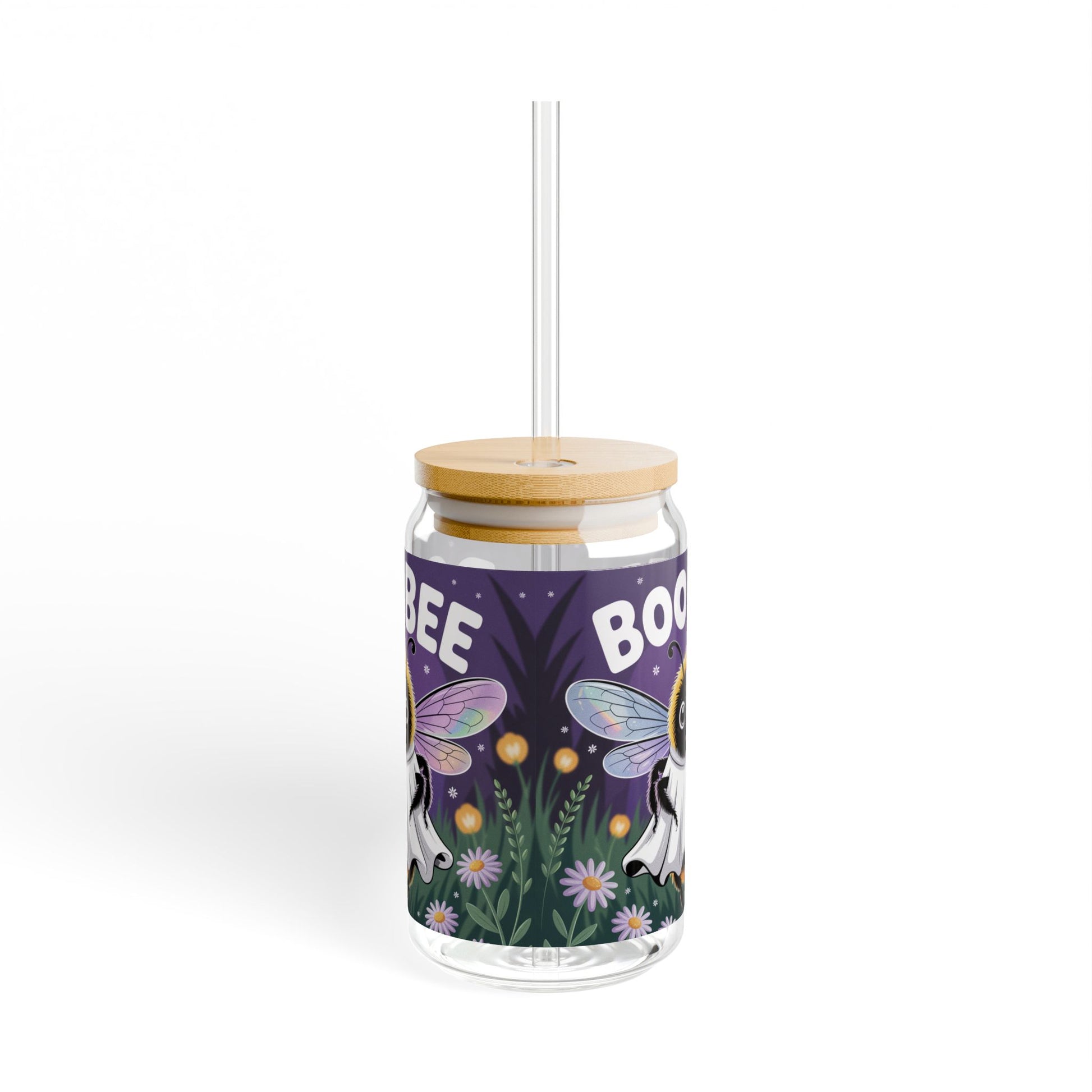 Boo Bee Sipper Glass, 16oz