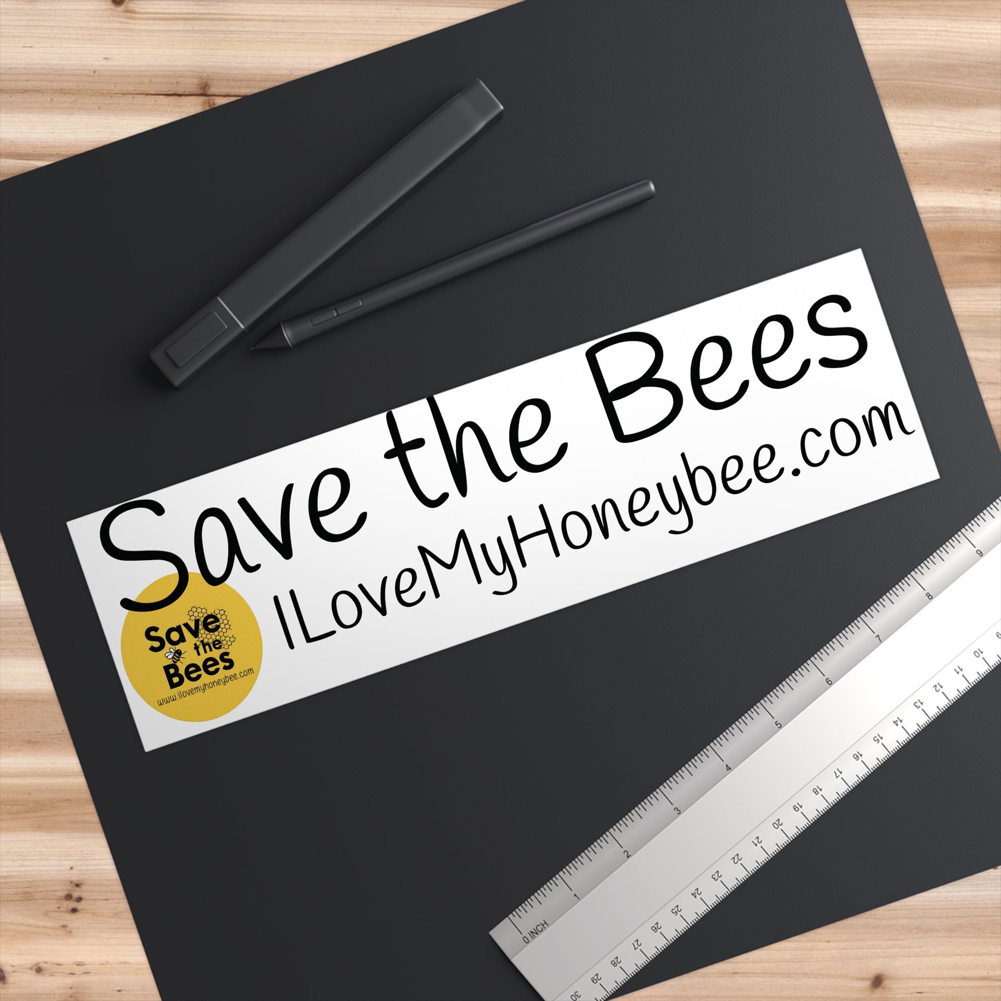 Save the Bees Bumper Sticker - Eco-Friendly Car Decor