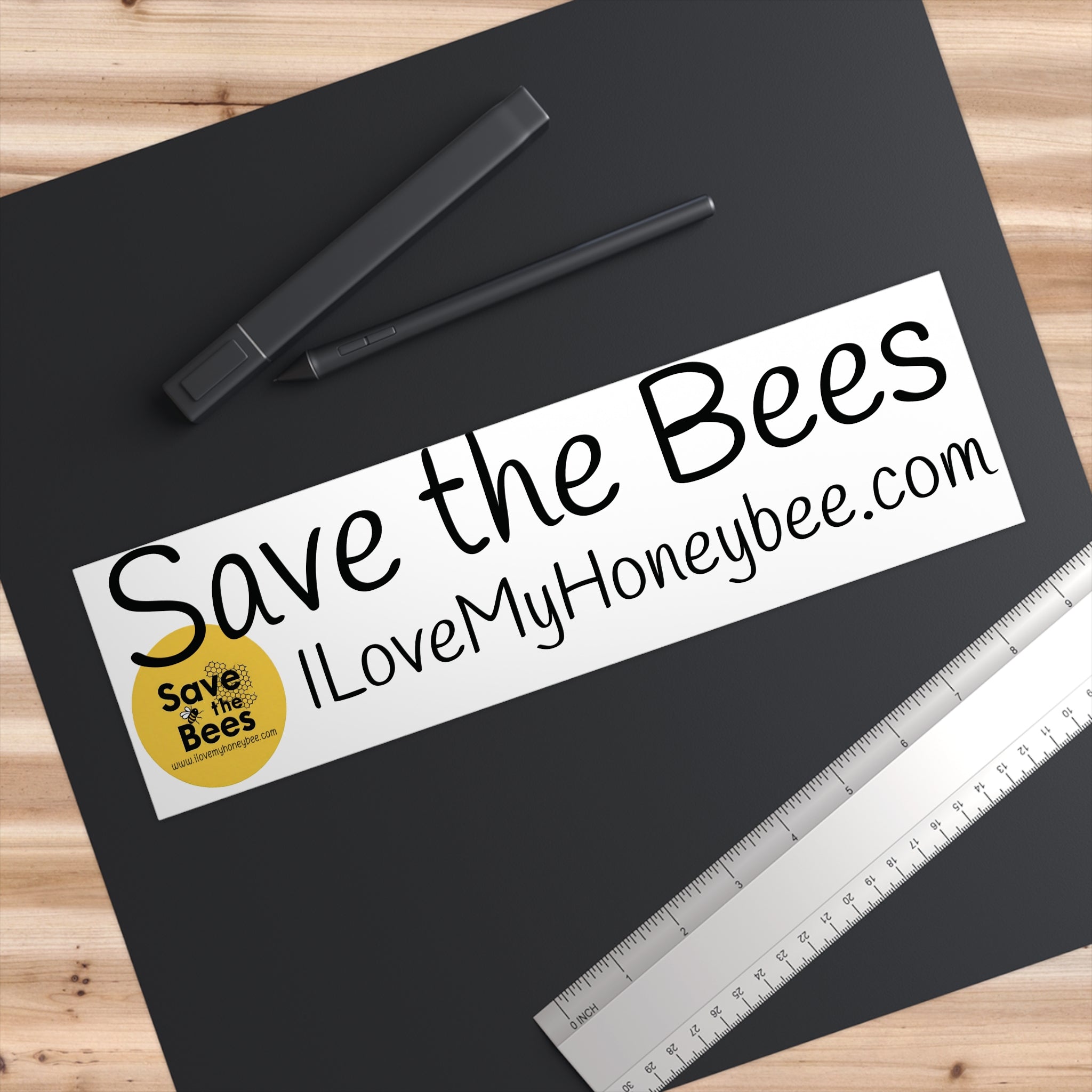 Save the Bees Bumper Sticker - Eco-Friendly Car Decor