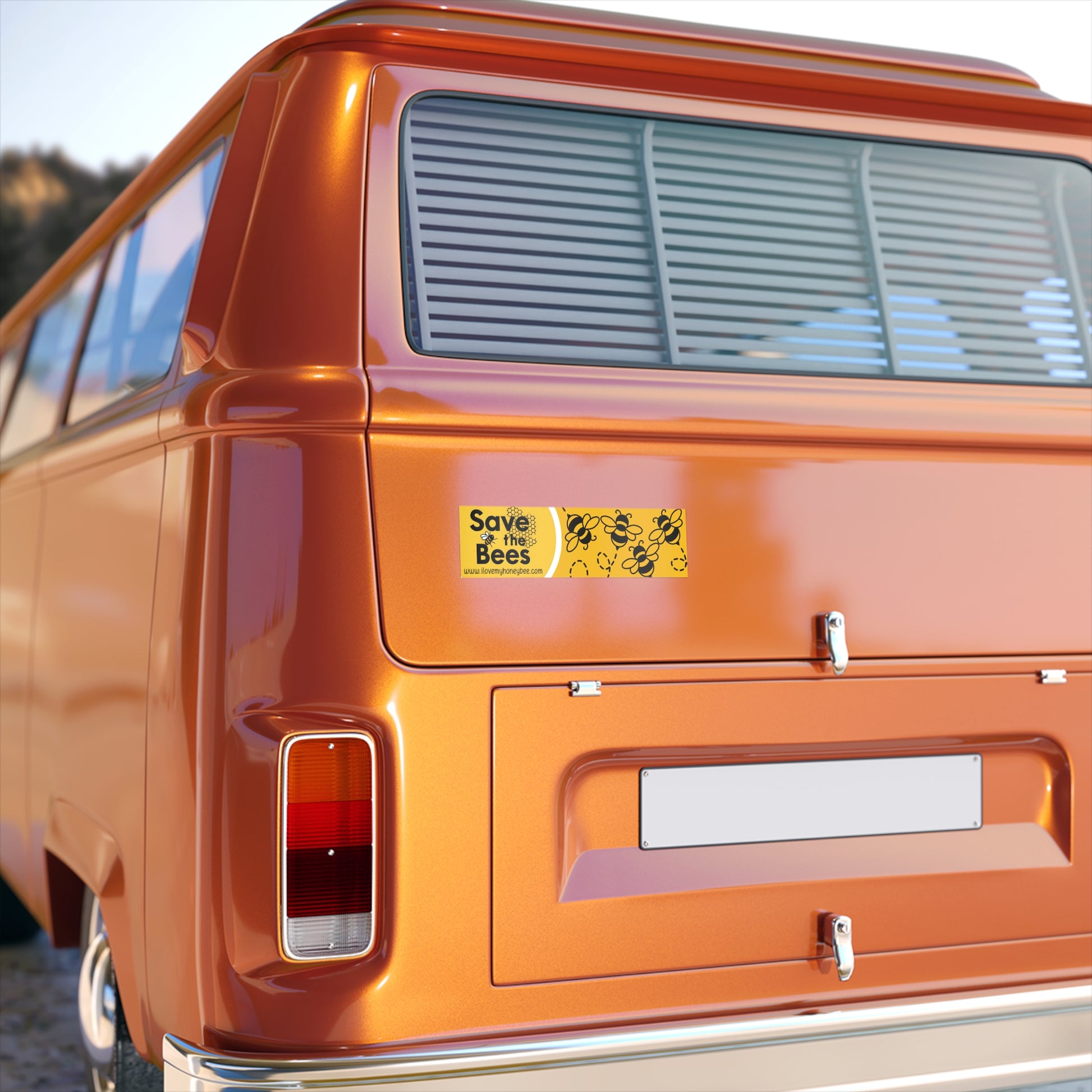 Save the Bees Bumper Sticker - Eco-Friendly Car Accessory for Bee Lovers