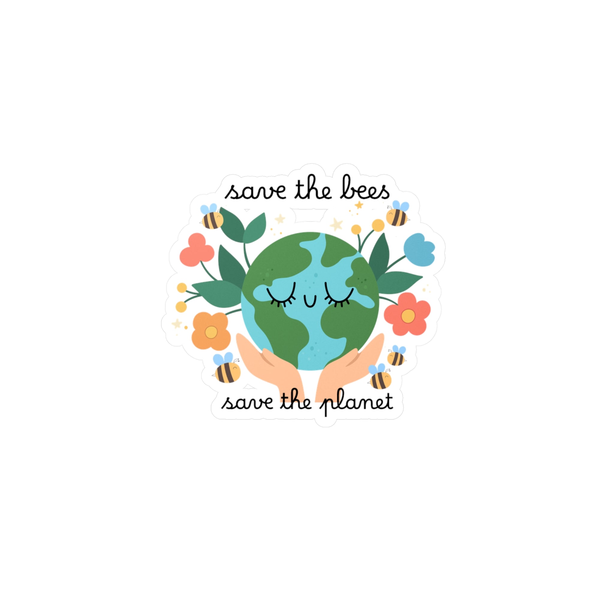 Save the Bees, Save the Planet Vinyl Sticker/Eco Kiss-Cut Decal