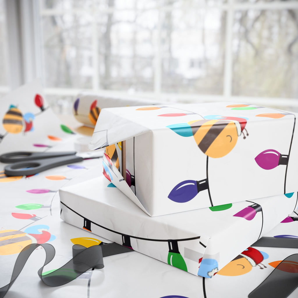 Santa Bees Wrapping Paper, Gift Wrap