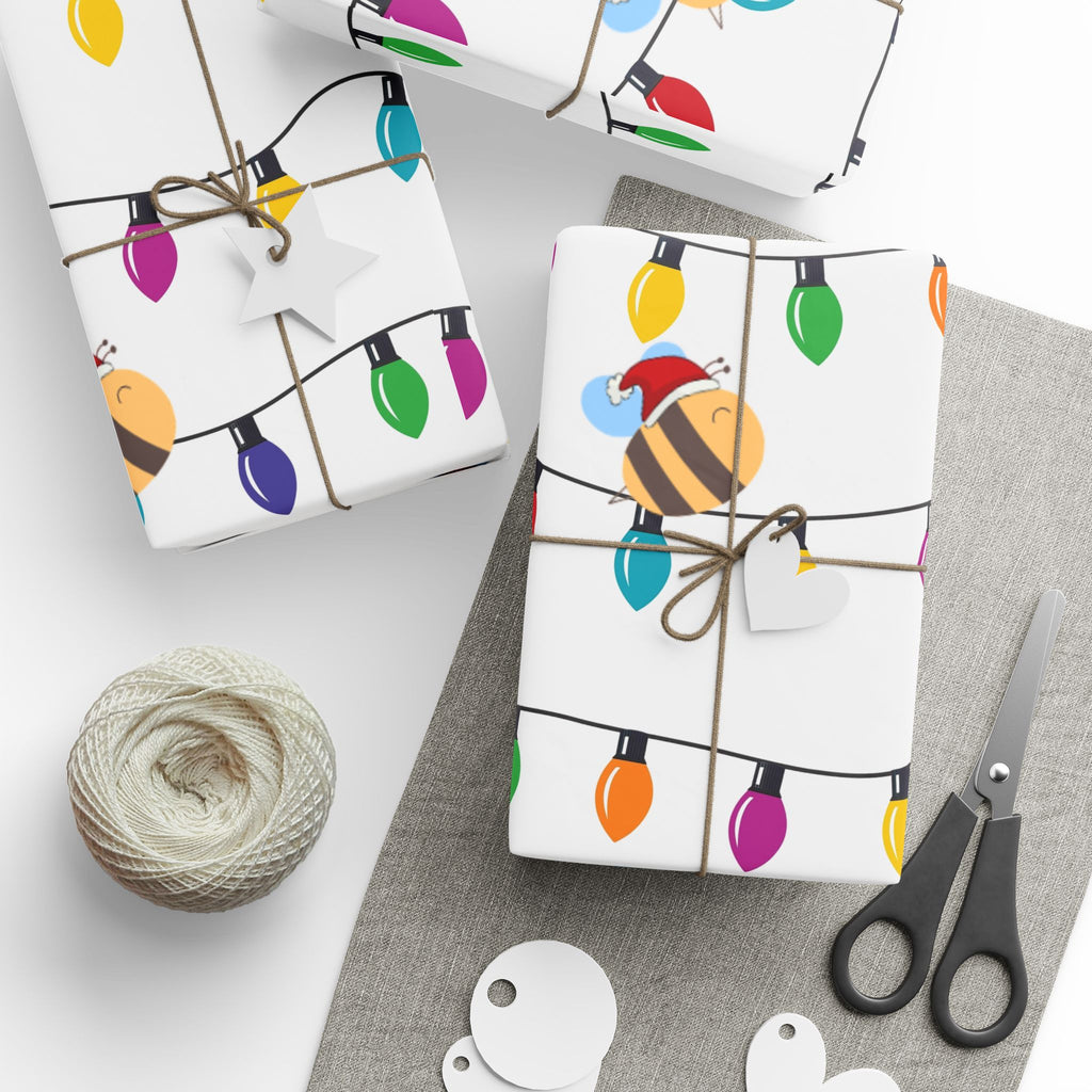 Santa Bees Wrapping Paper, Gift Wrap