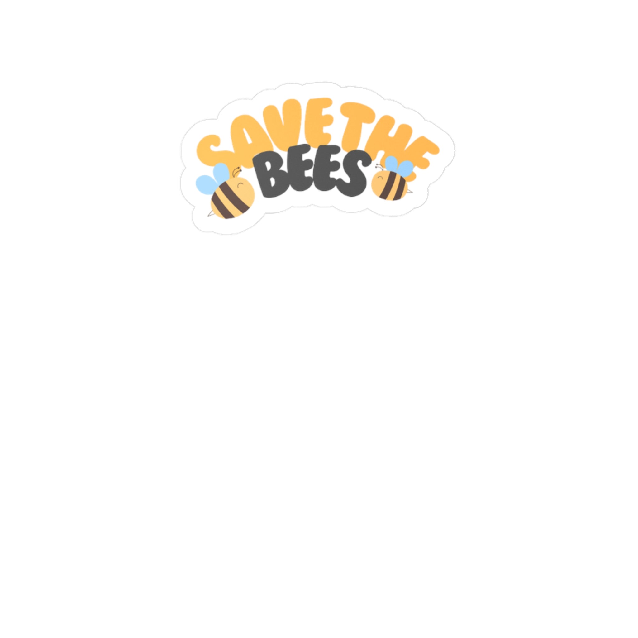 Save the Bees Vinyl Sticker — Kiss-Cut Eco Awareness Decal