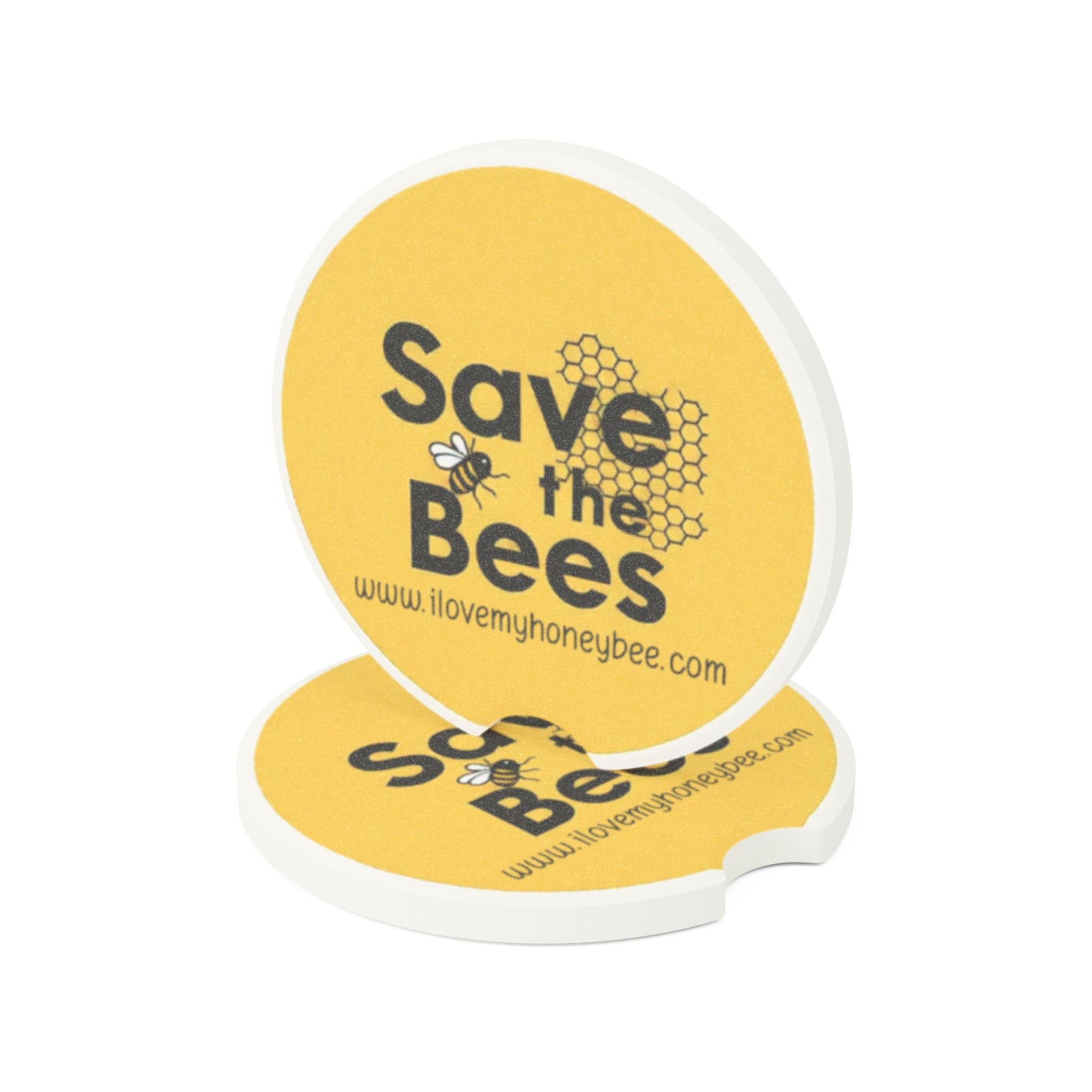 Save the Bees! Soapstone Car Coaster | Eco-Friendly