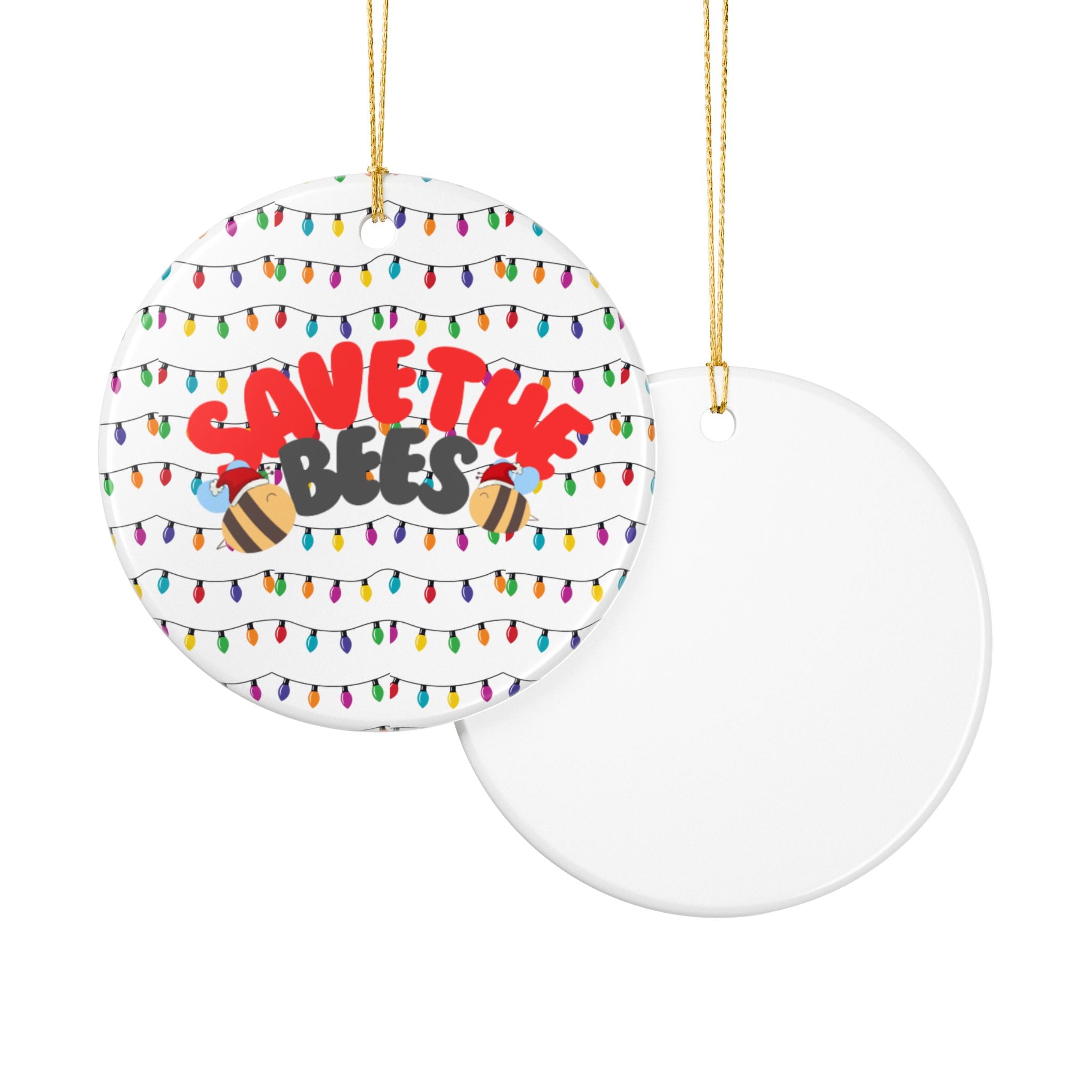 Save the Bees Ceramic Ornament – Eco-Friendly