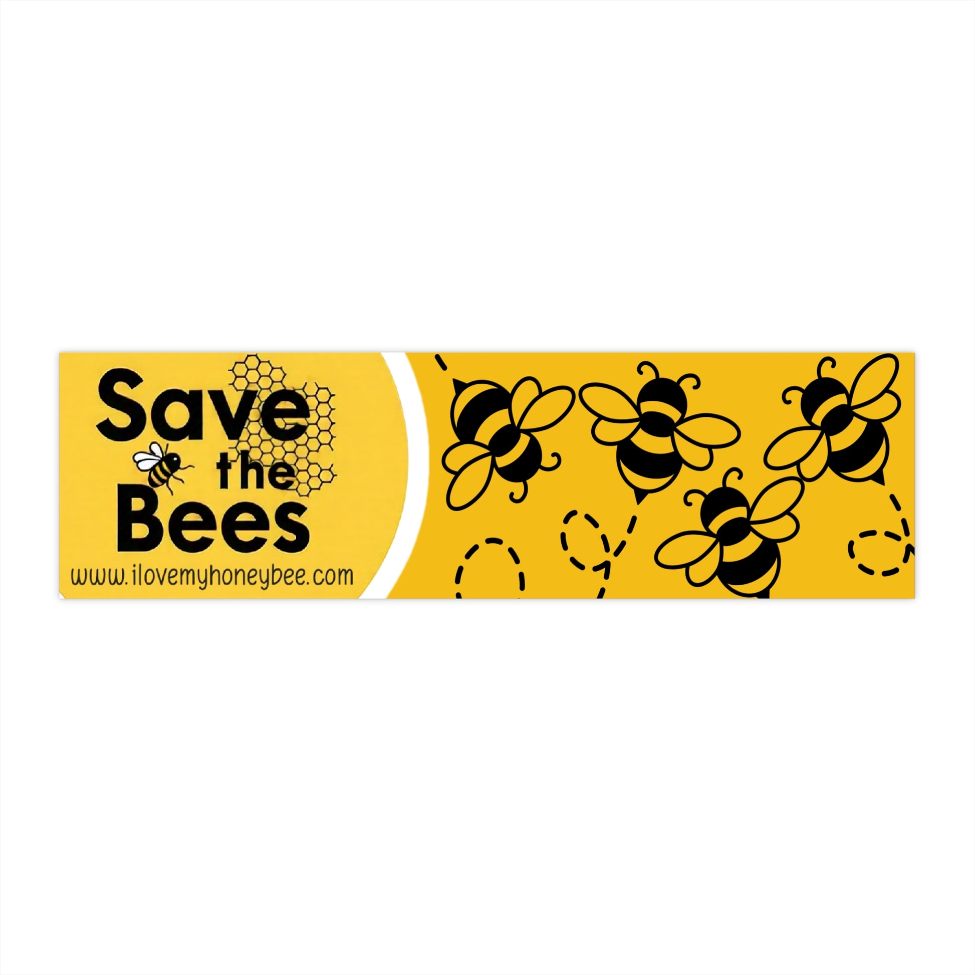 Save the Bees Bumper Sticker - Eco-Friendly Car Accessory for Bee Lovers