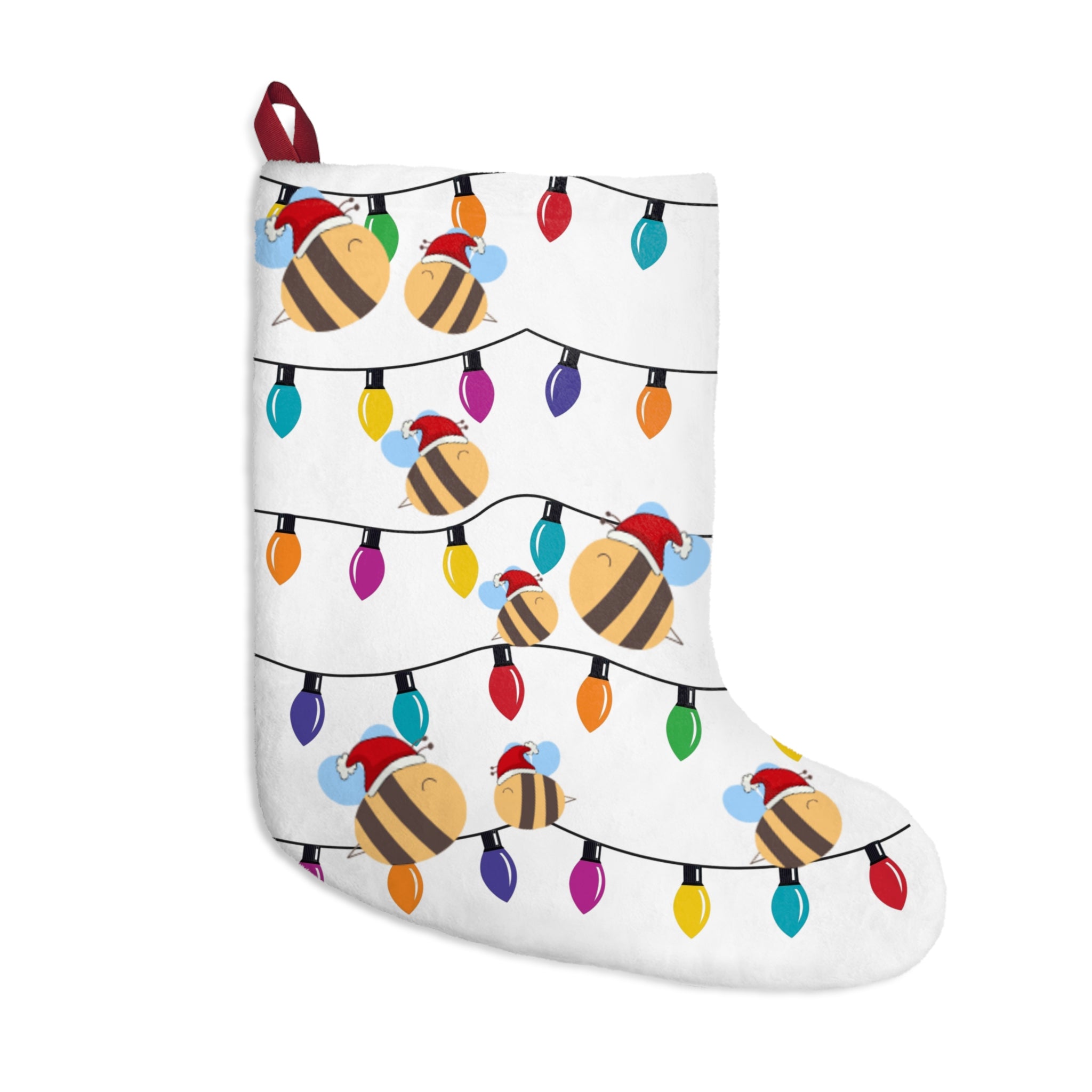 Festive Bee Christmas Stocking