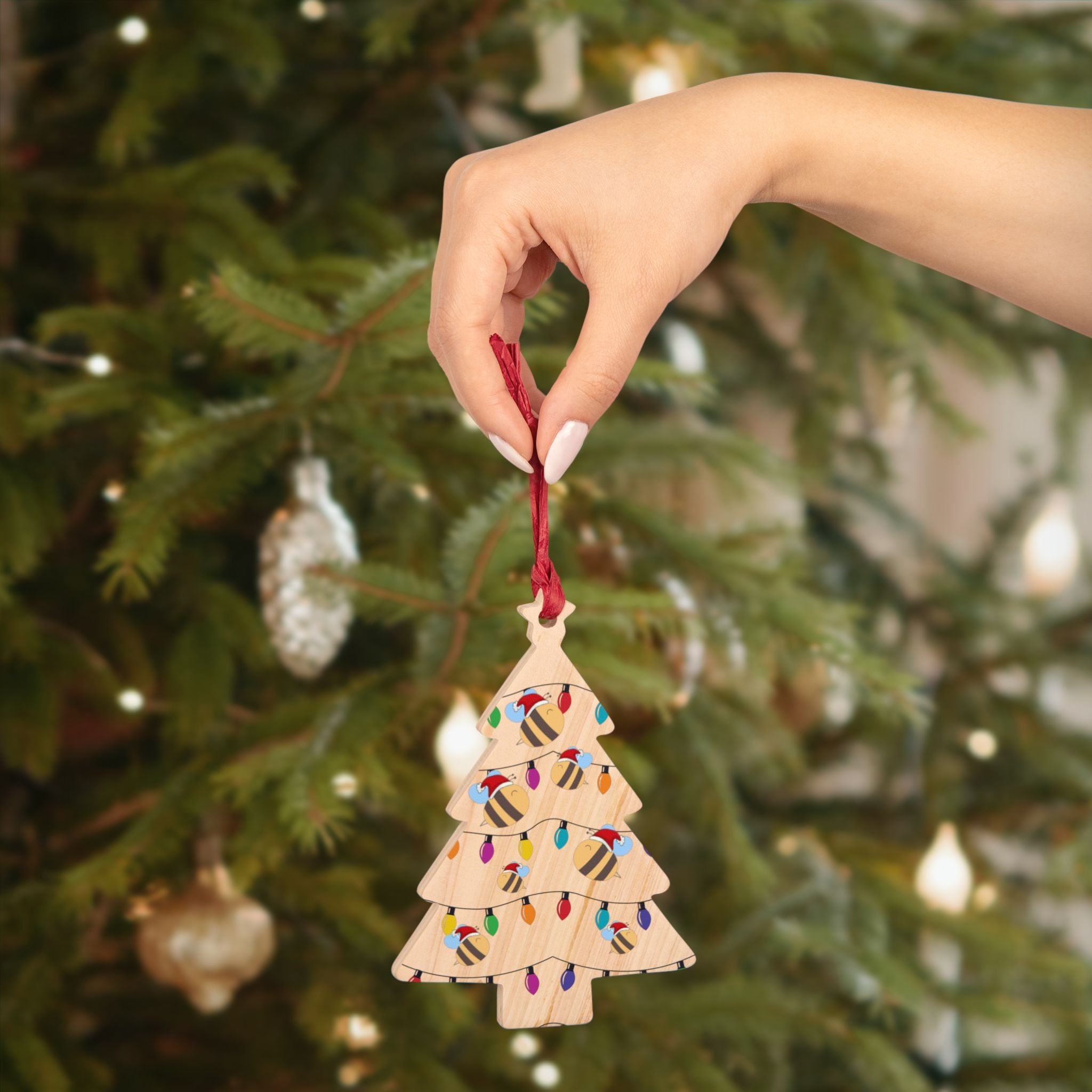 Heart & Tree Shaped Wooden Ornaments
