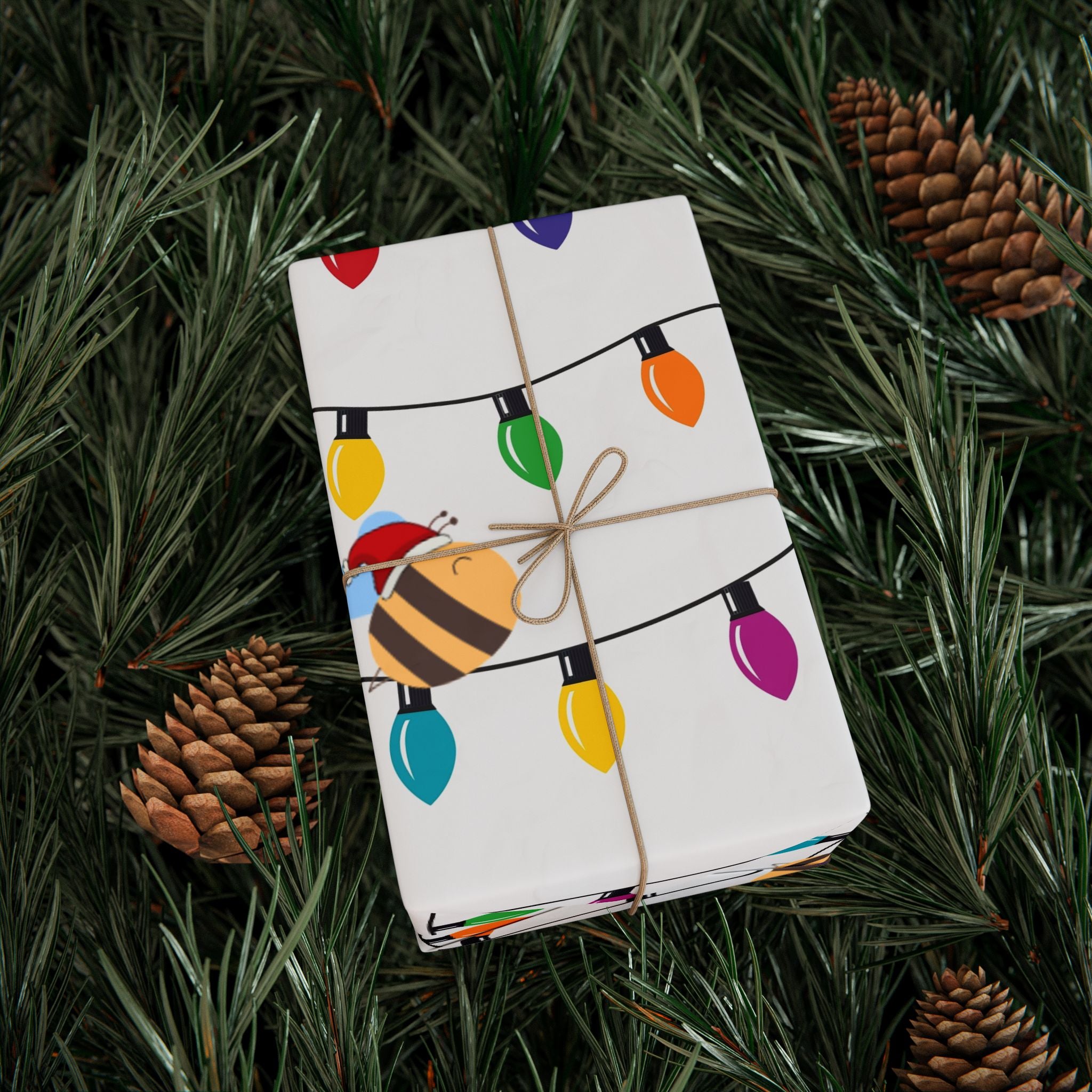 Santa Bees Wrapping Paper, Gift Wrap