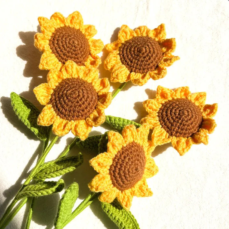Handmade Crochet Sunflower For Home