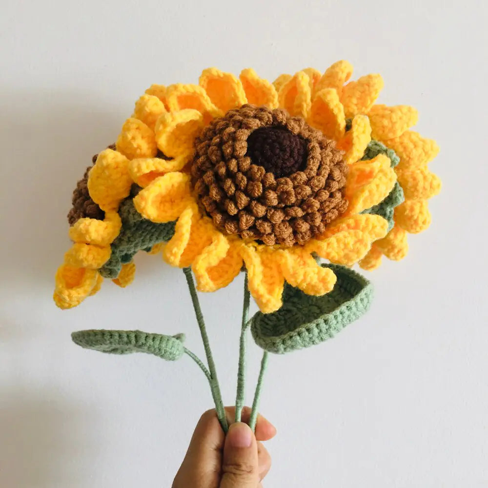 Handmade Crochet Sunflower For Home